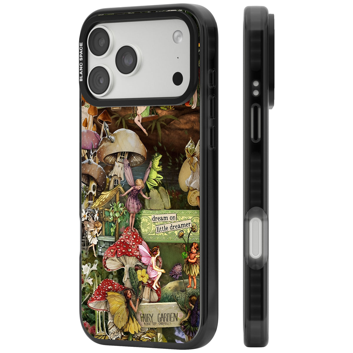 Dreamy Garden iPhone 18 Pro Max Impact Black Phone Case side
