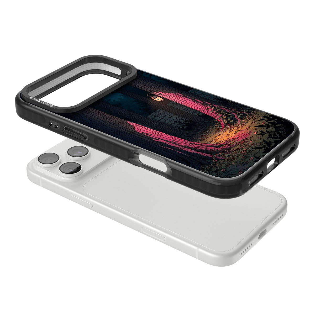 Forest Lantern iPhone 18 Pro Max Impact Black Phone Case angled