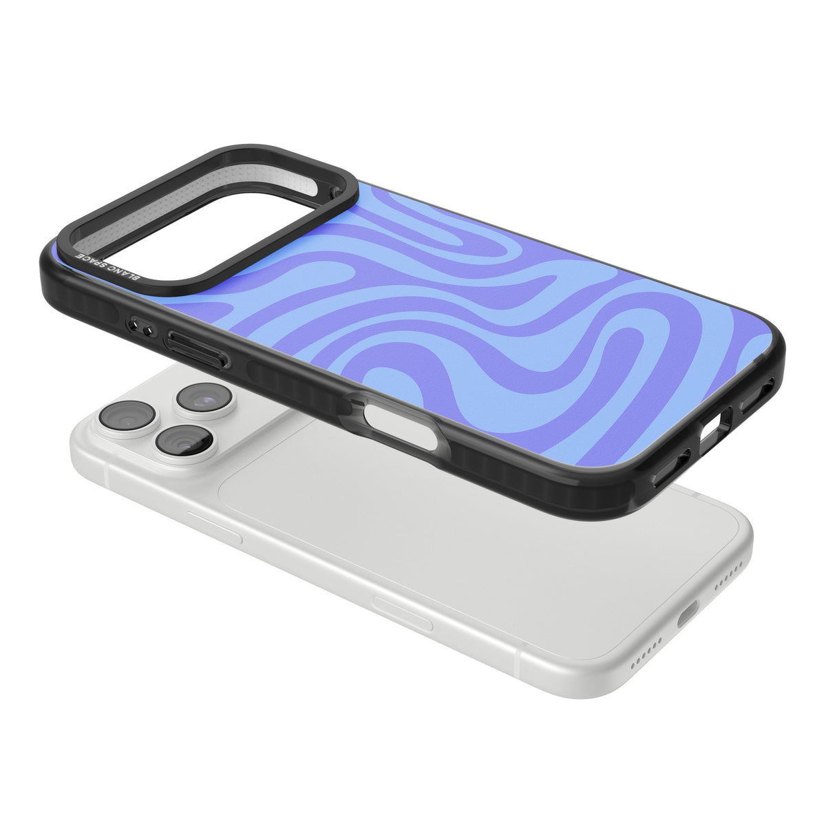 Tranquil Waves iPhone 18 Pro Max Impact Black Phone Case angled