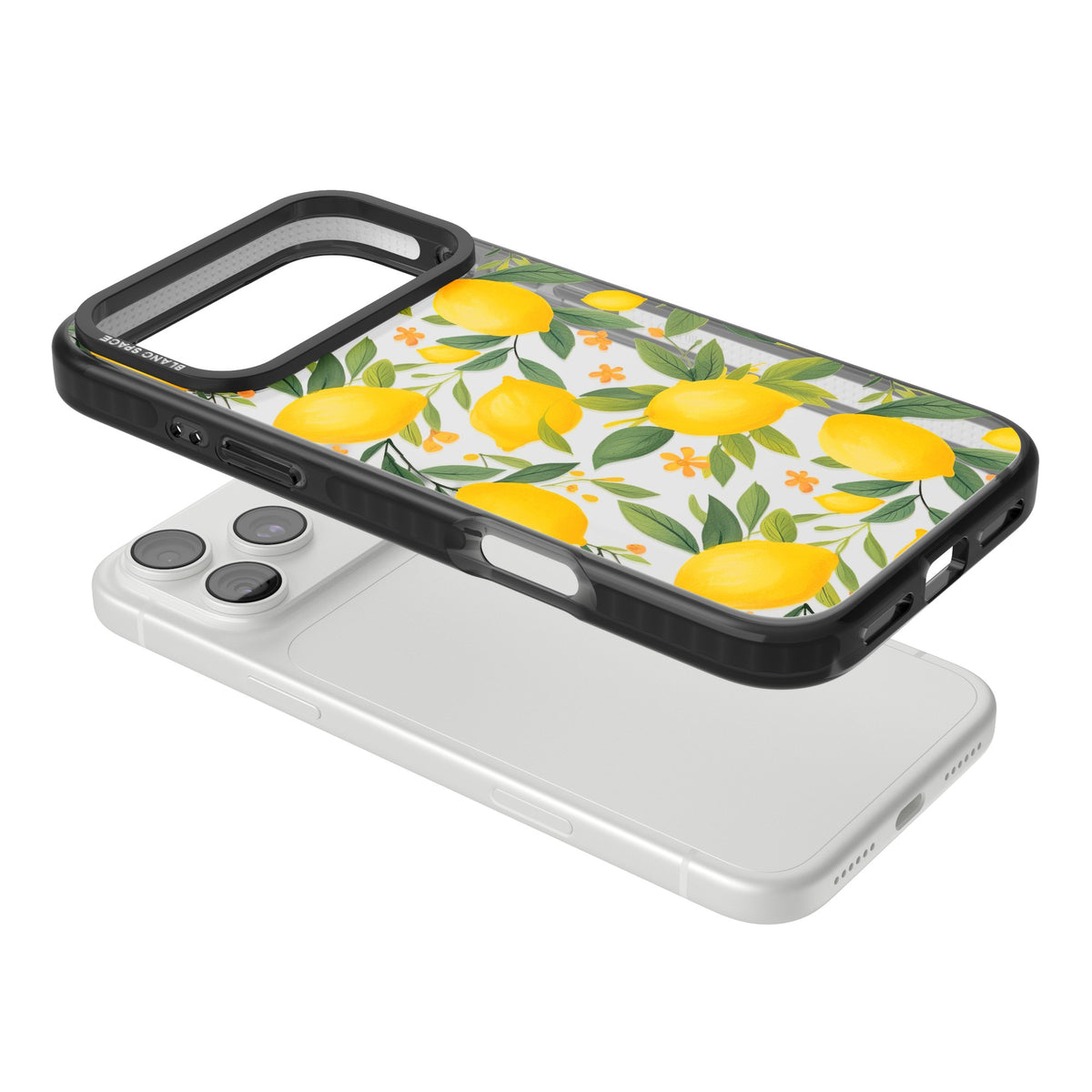 Lemon Grove iPhone 18 Pro Max Impact Black Phone Case angled