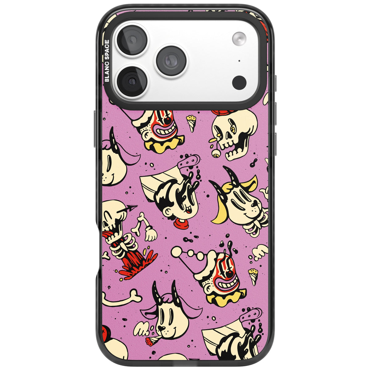 Violet Mischief iPhone 18 Pro Max Impact Black Phone Case front
