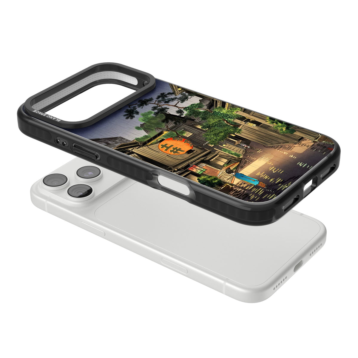 Evening In Ushigome iPhone 18 Pro Max Impact Black Phone Case angled