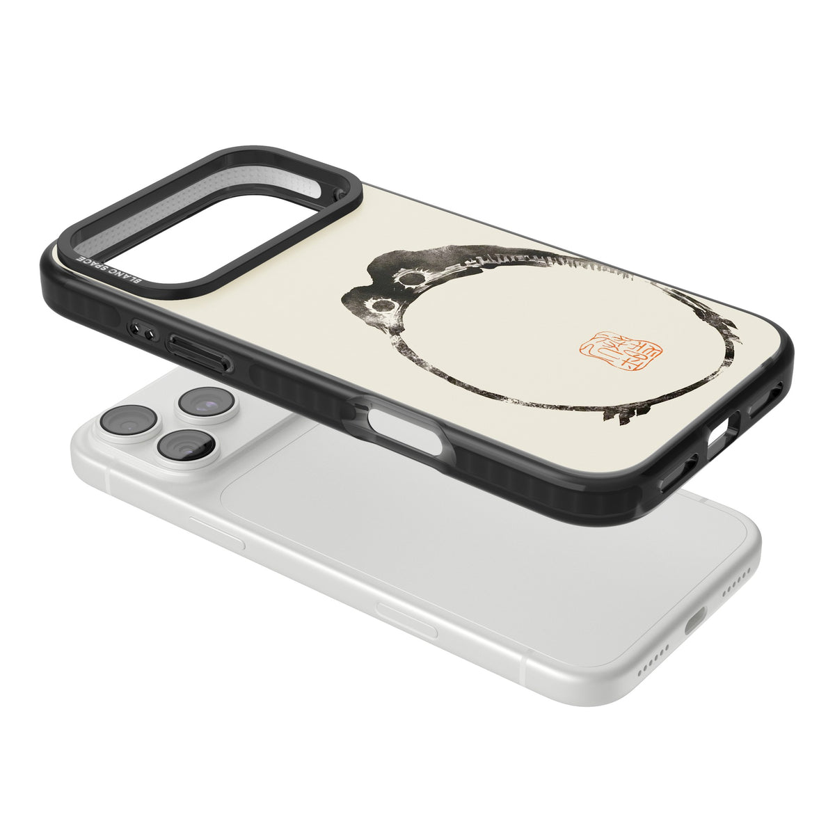 Matsumoto Hoji Round Frog iPhone 18 Pro Max Impact Black Phone Case angled