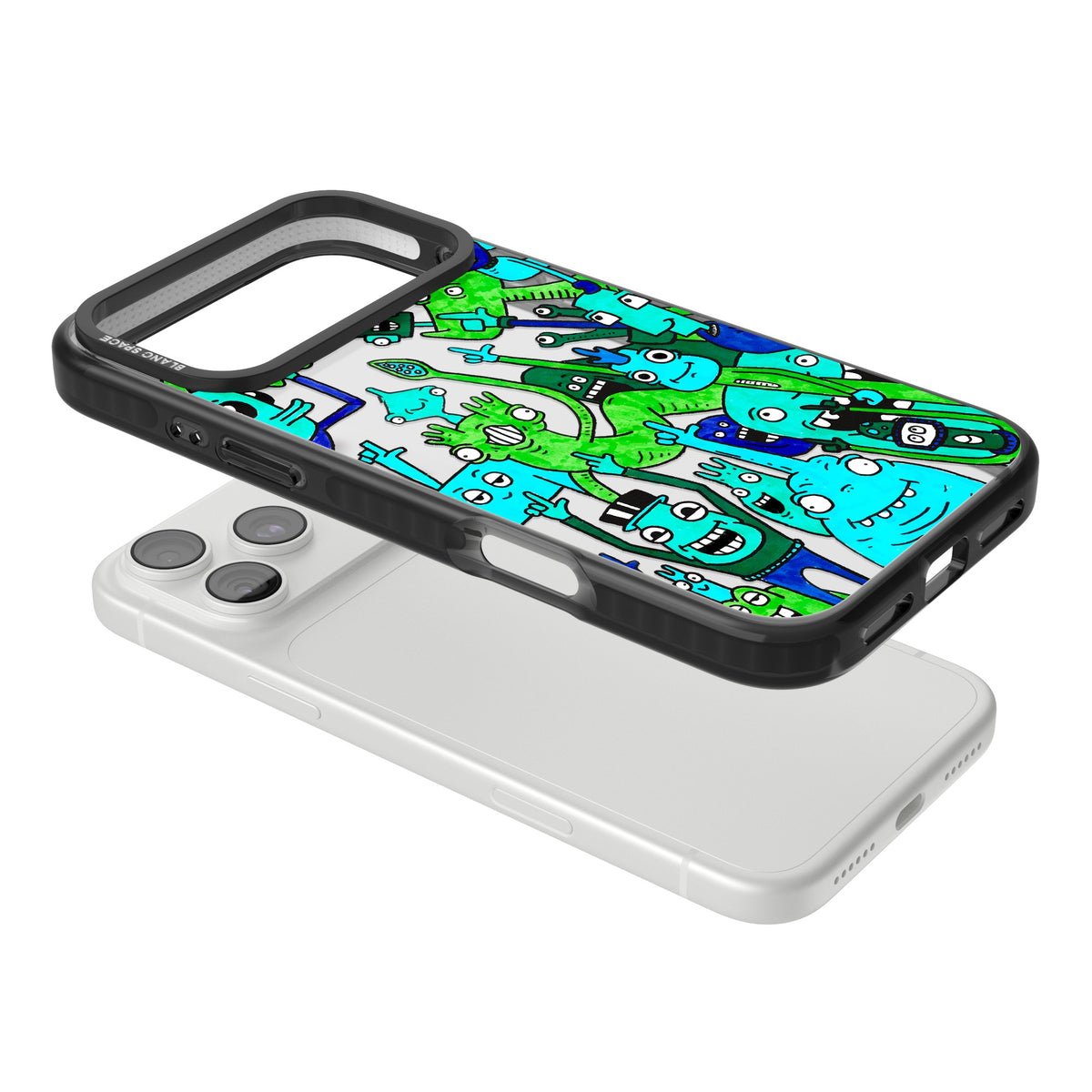 Don't Point iPhone 18 Pro Max Impact Black Phone Case angled