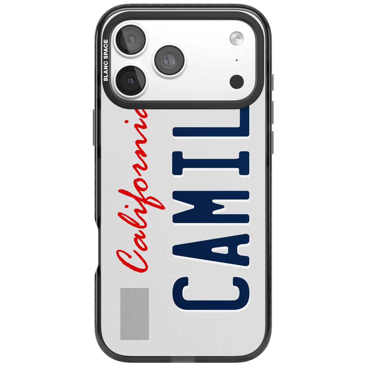 Personalised California License Plate iPhone 18 Pro Max Impact Black Phone Case front