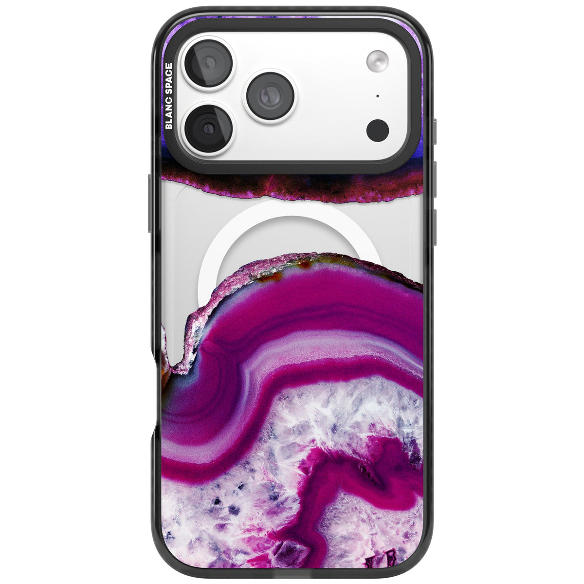 Amethyst Crystal Slice iPhone 18 Pro Max Impact Pro Black Phone Case front