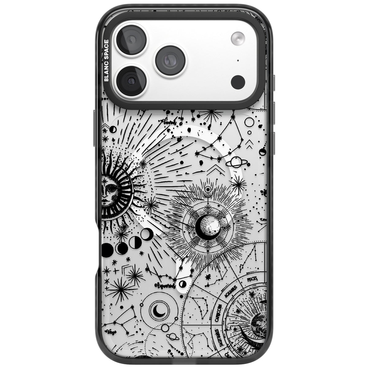 Celestial Chart iPhone 18 Pro Max Impact Pro Black Phone Case front