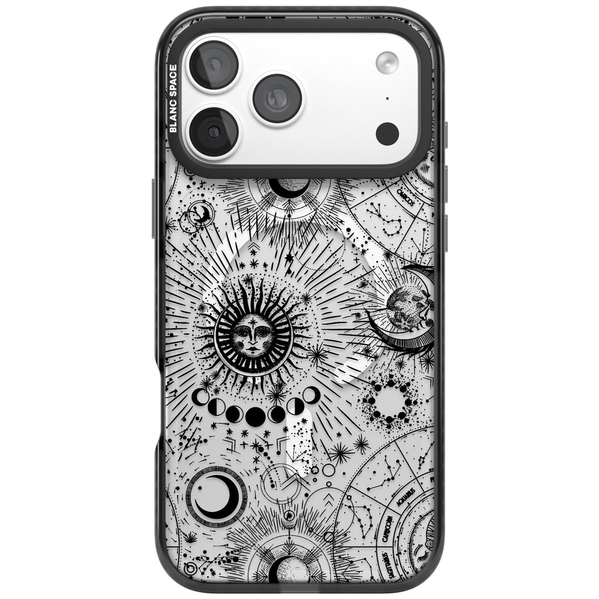 Suns & Zodiac Solar Chart iPhone 18 Pro Max Impact Pro Black Phone Case front