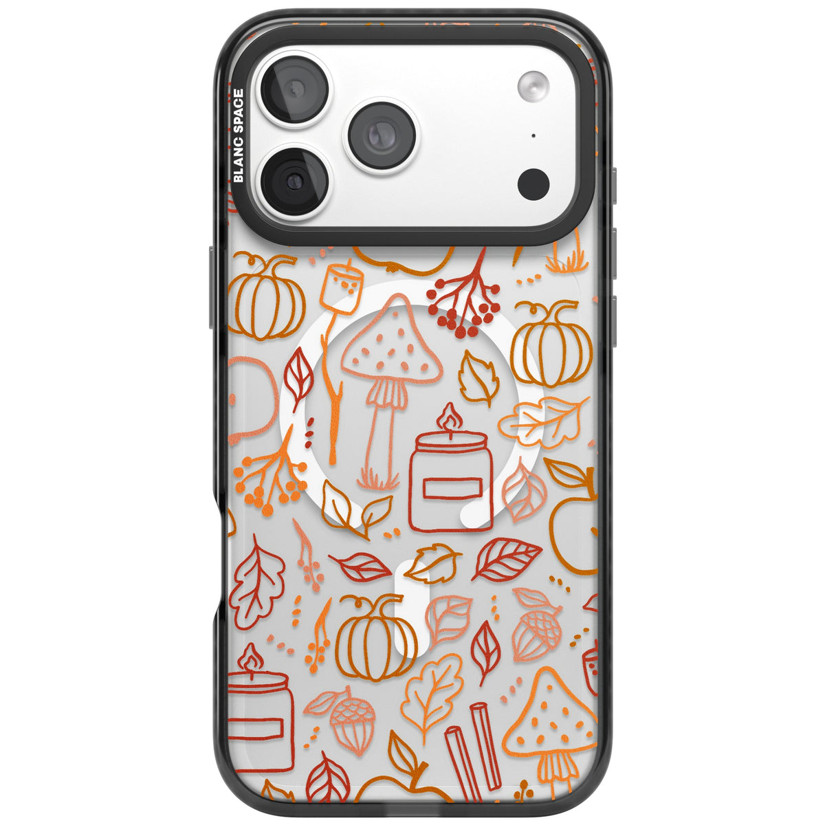 Autumn Line Pattern iPhone 18 Pro Max Impact Pro Black Phone Case front