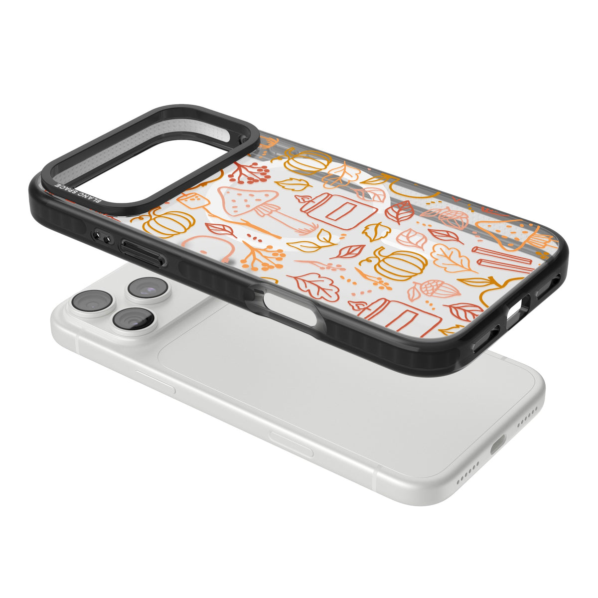 Autumn Line Pattern iPhone 18 Pro Max Impact Pro Black Phone Case angled