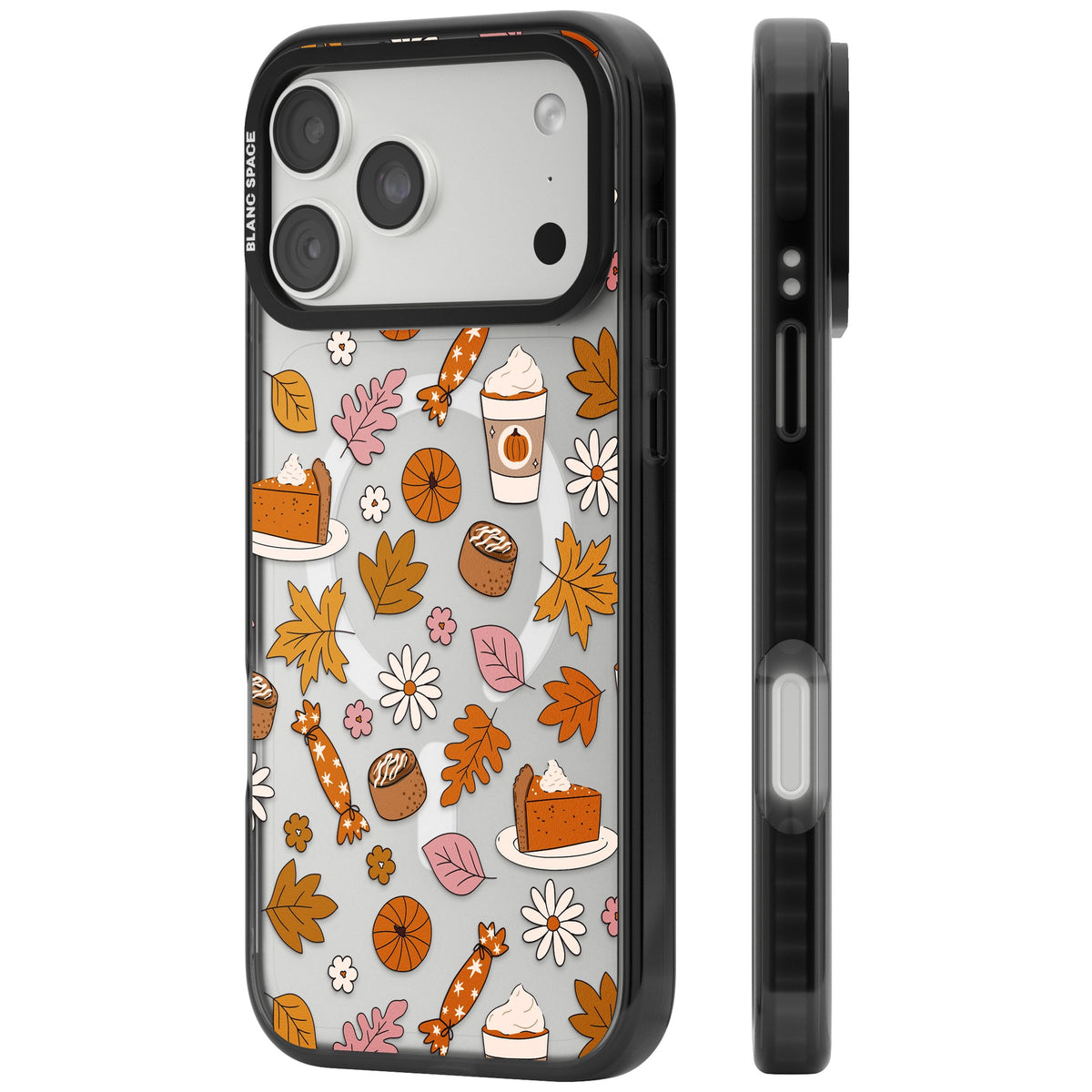 Pumpkin Spice iPhone 18 Pro Max Impact Pro Black Phone Case side