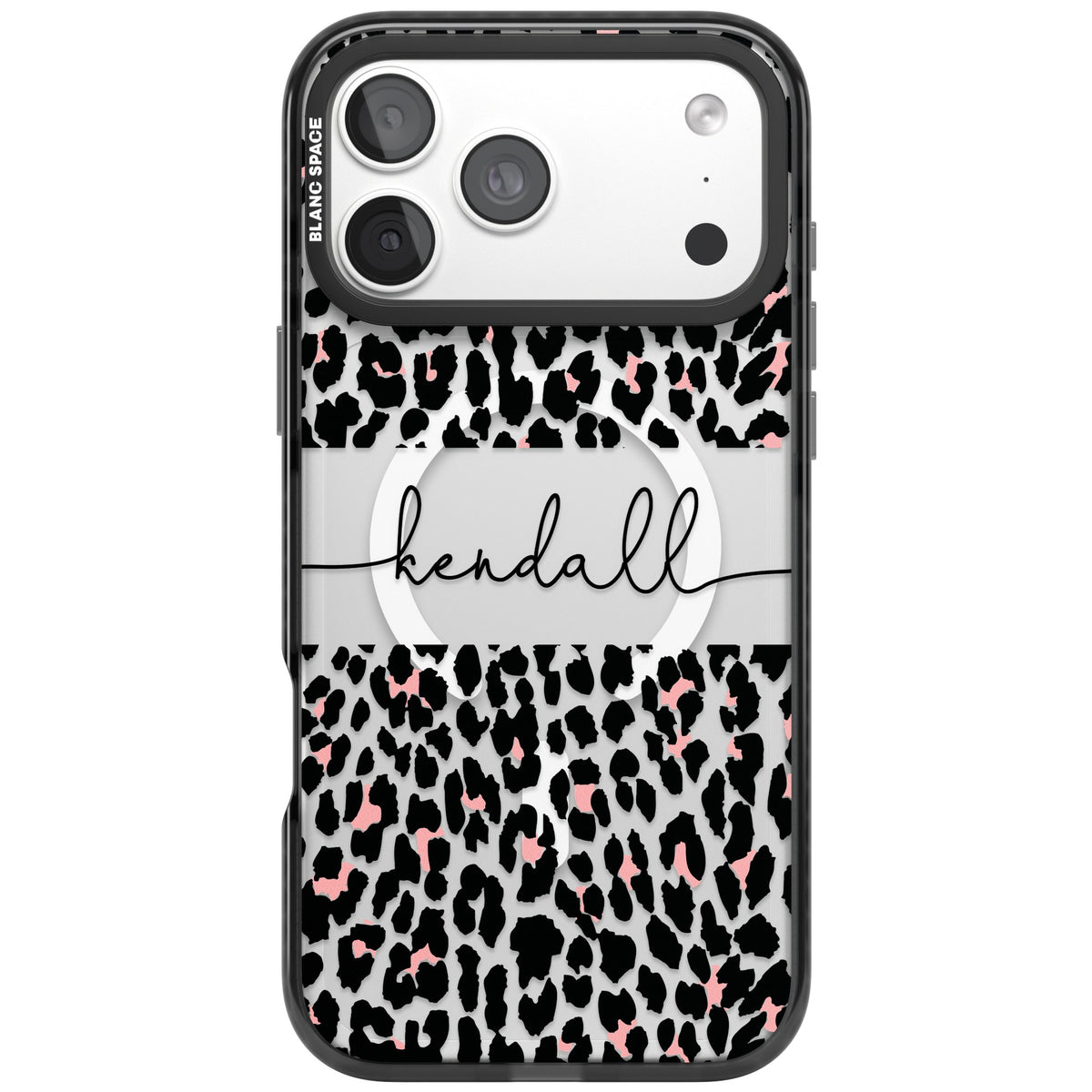Personalised Tatty Leopard iPhone 18 Pro Max Impact Pro Black Phone Case front