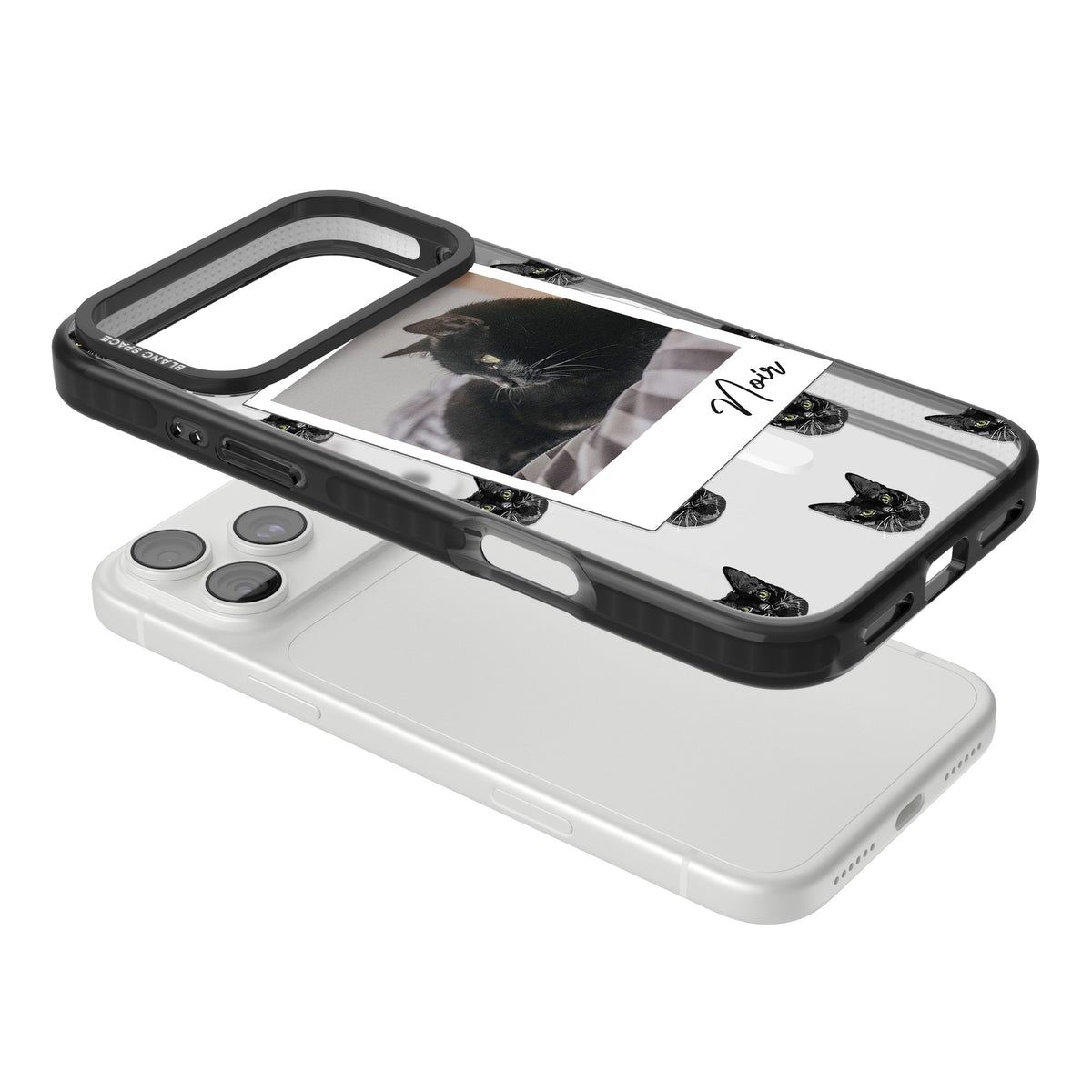 Personalised Bombay Cat Photo iPhone 18 Pro Max Impact Pro Black Phone Case angled