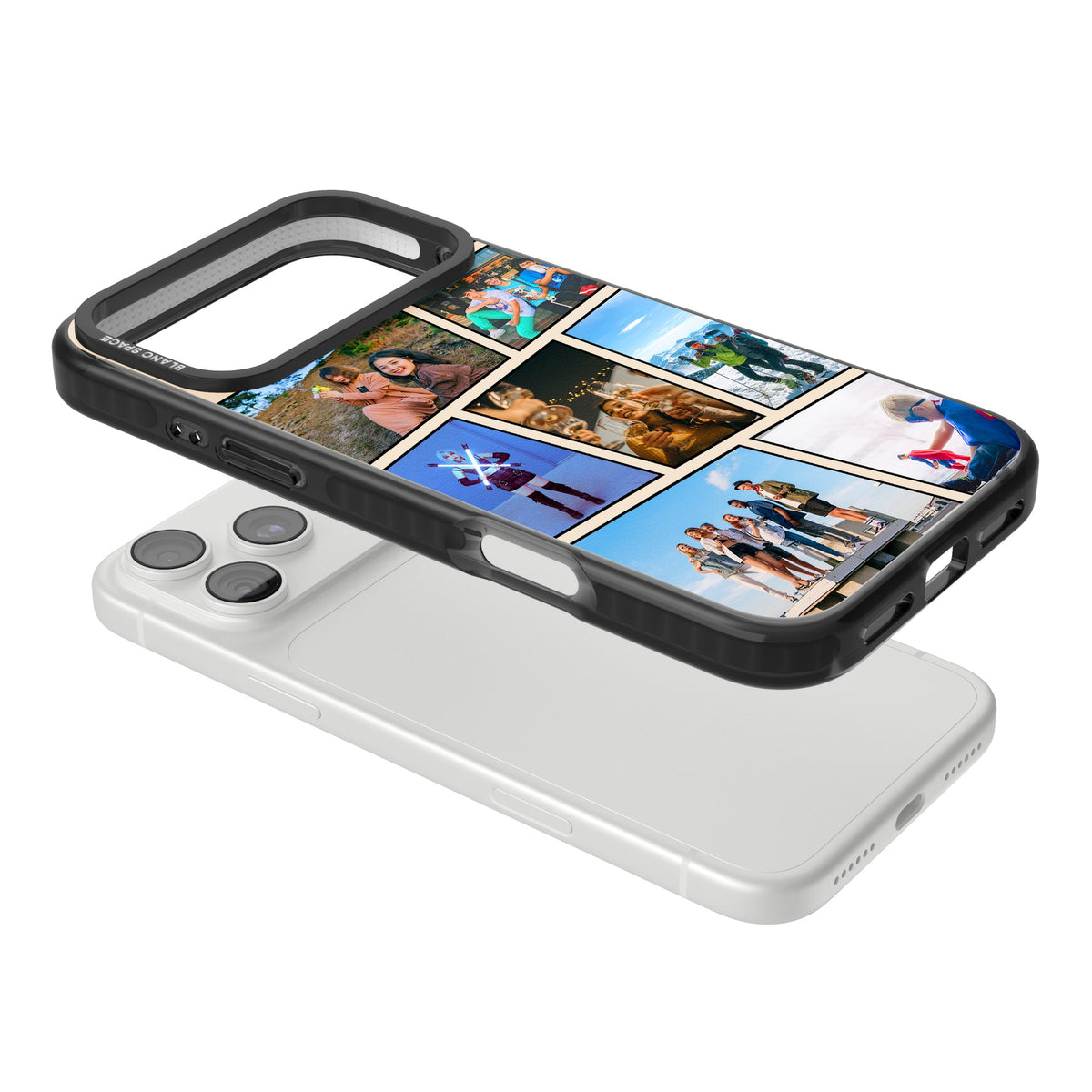 Personalised Comic Strip Photo iPhone 18 Pro Max Impact Pro Black Phone Case angled