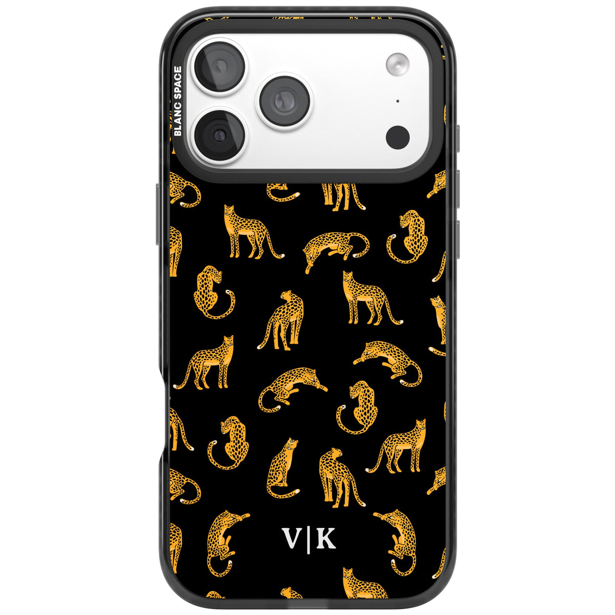 Personalised Safari Cheetahs iPhone 18 Pro Max Impact Pro Black Phone Case front