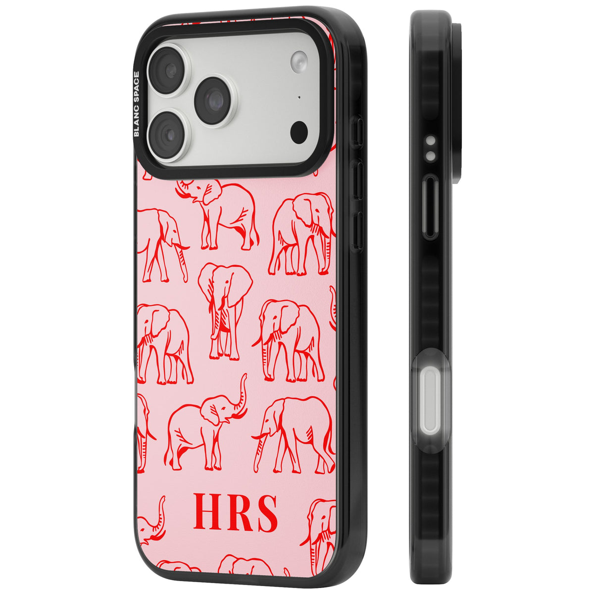 Scarlett Elephants iPhone 18 Pro Max Impact Pro Black Phone Case side