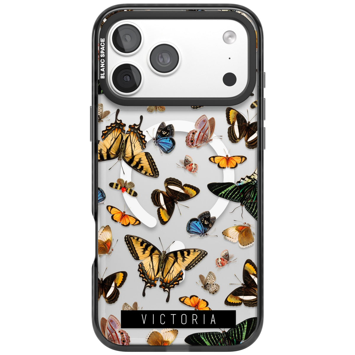 Personalised Butterfly Archive iPhone 18 Pro Max Impact Pro Black Phone Case front