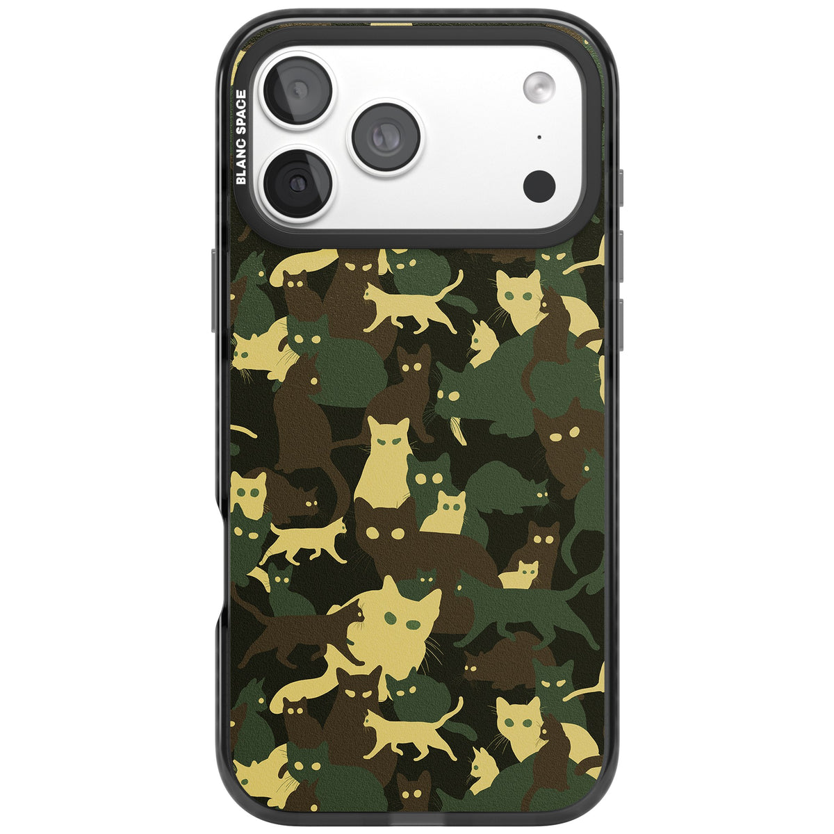 Forest Cat Camo iPhone 18 Pro Max Impact Pro Black Phone Case front