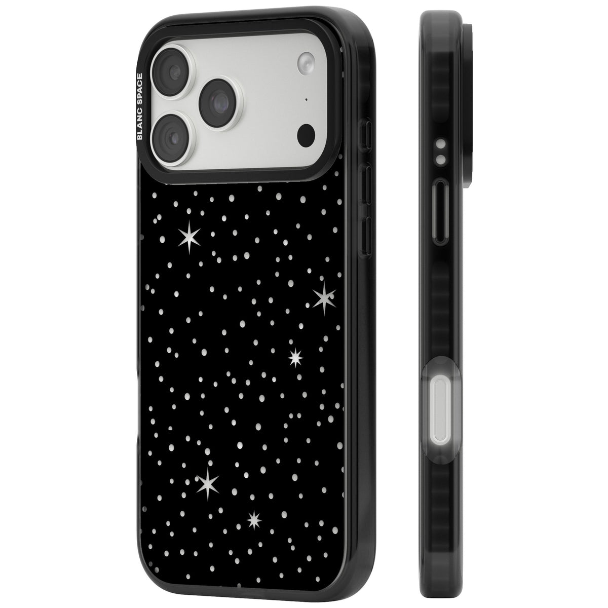 Celestial Cut Out Stars iPhone 18 Pro Max Impact Pro Black Phone Case side