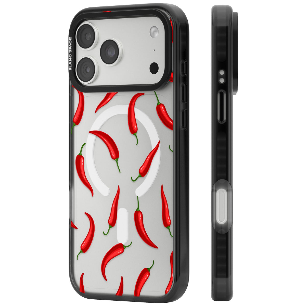 Chilli Heat iPhone 18 Pro Max Impact Pro Black Phone Case side