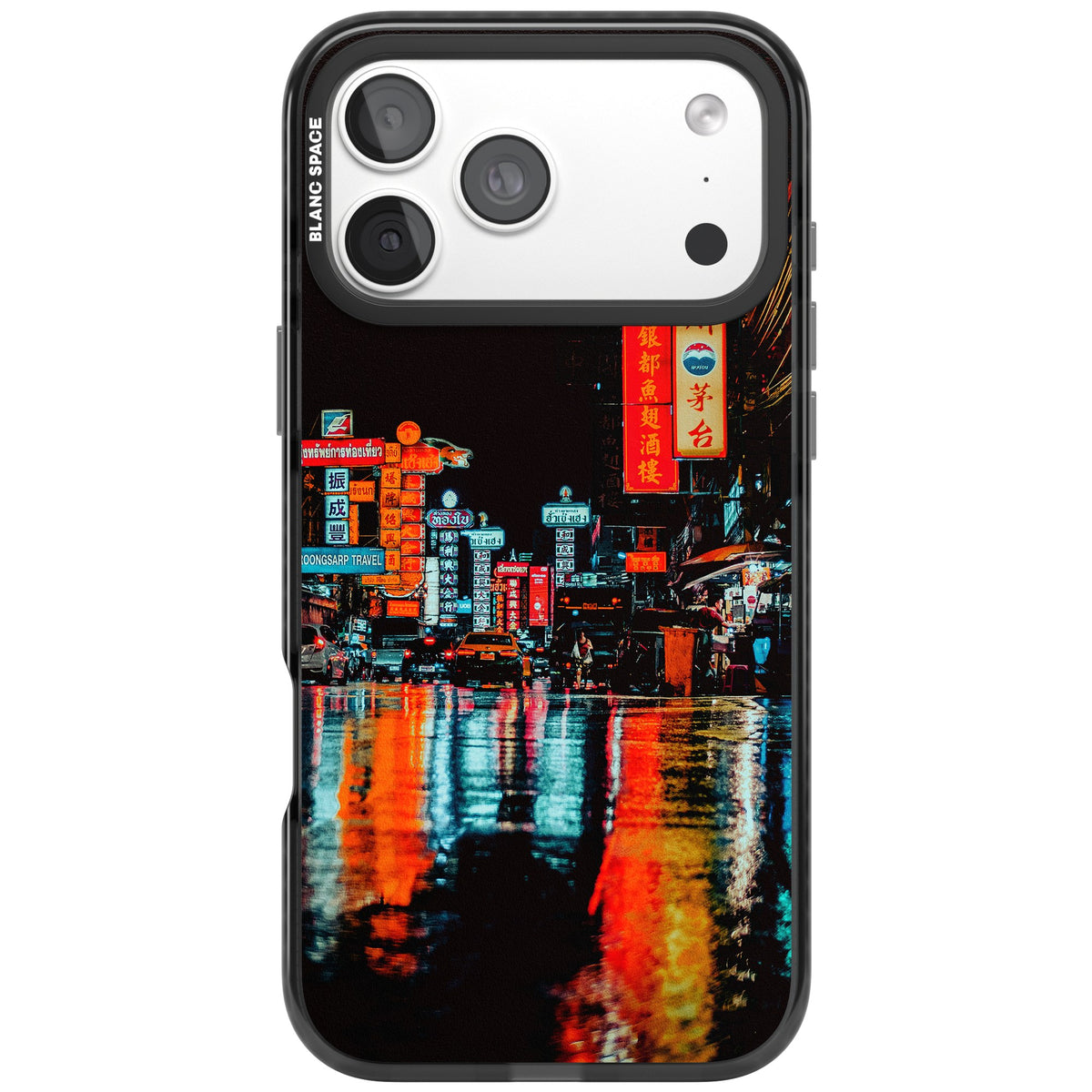 Neon City iPhone 18 Pro Max Impact Pro Black Phone Case front