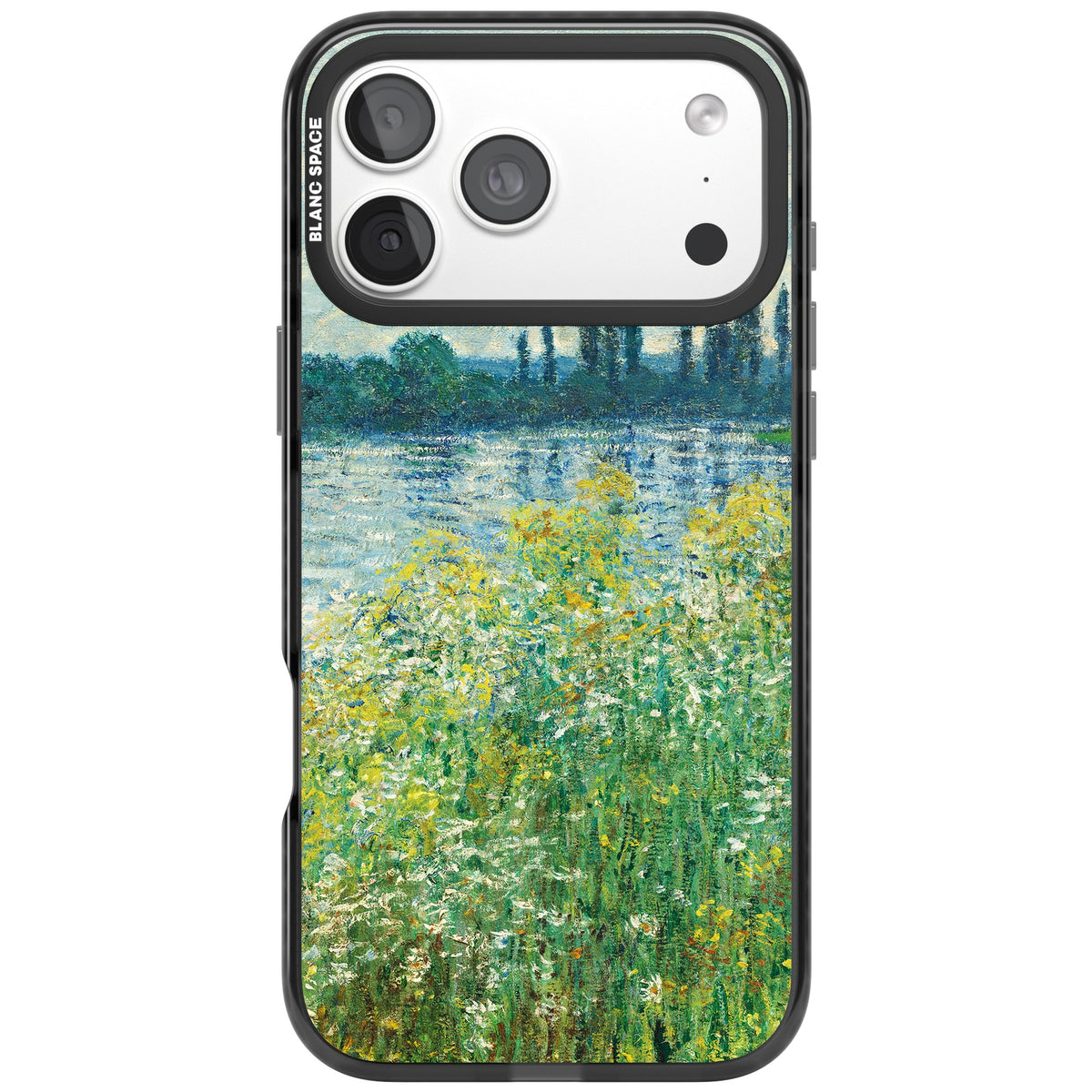 Banks Of The Seine By Claude Monet iPhone 18 Pro Max Impact Pro Black Phone Case front
