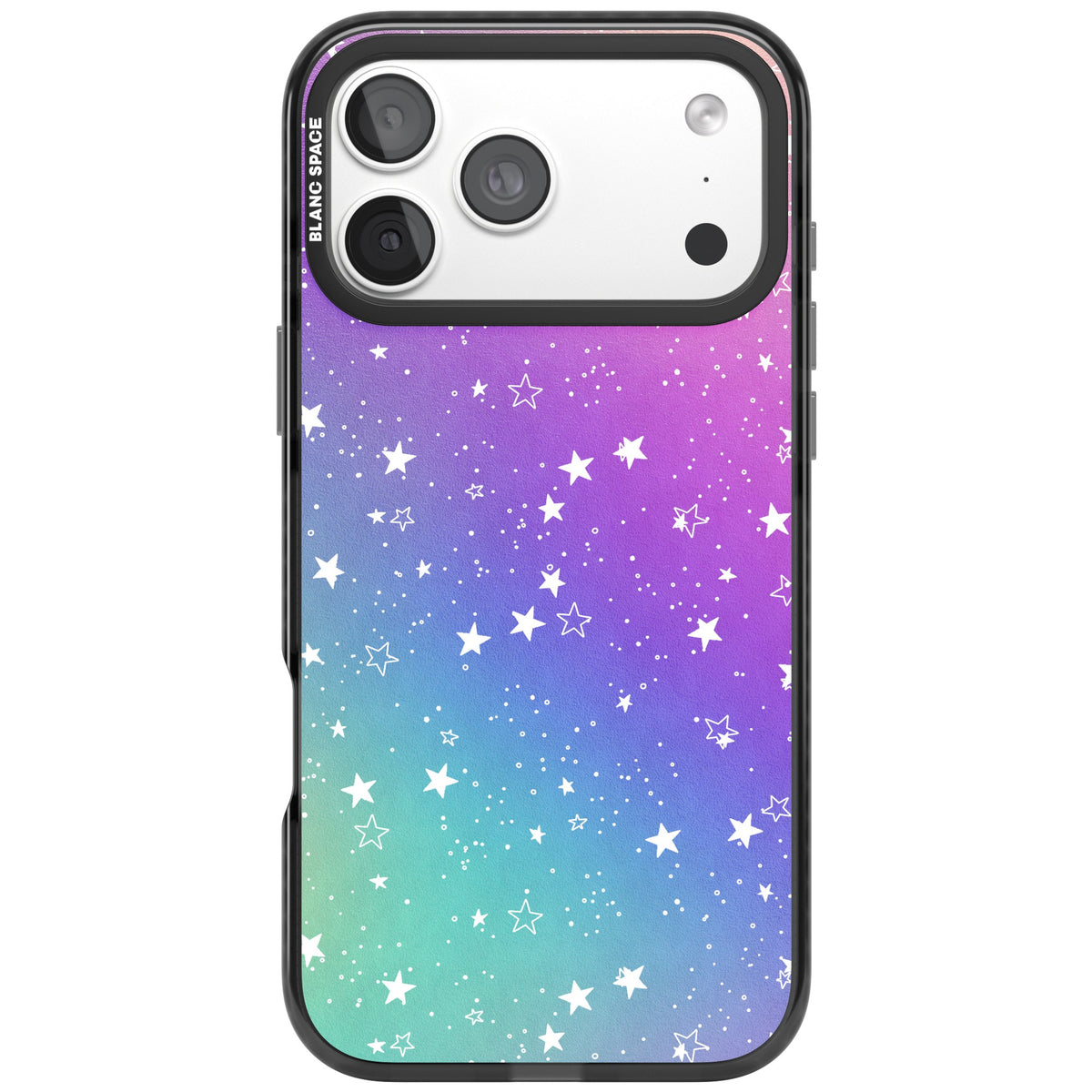 Pastel Starry Sky iPhone 18 Pro Max Impact Pro Black Phone Case front