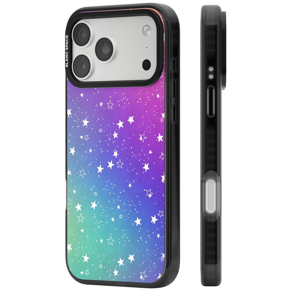Pastel Starry Sky iPhone 18 Pro Max Impact Pro Black Phone Case side