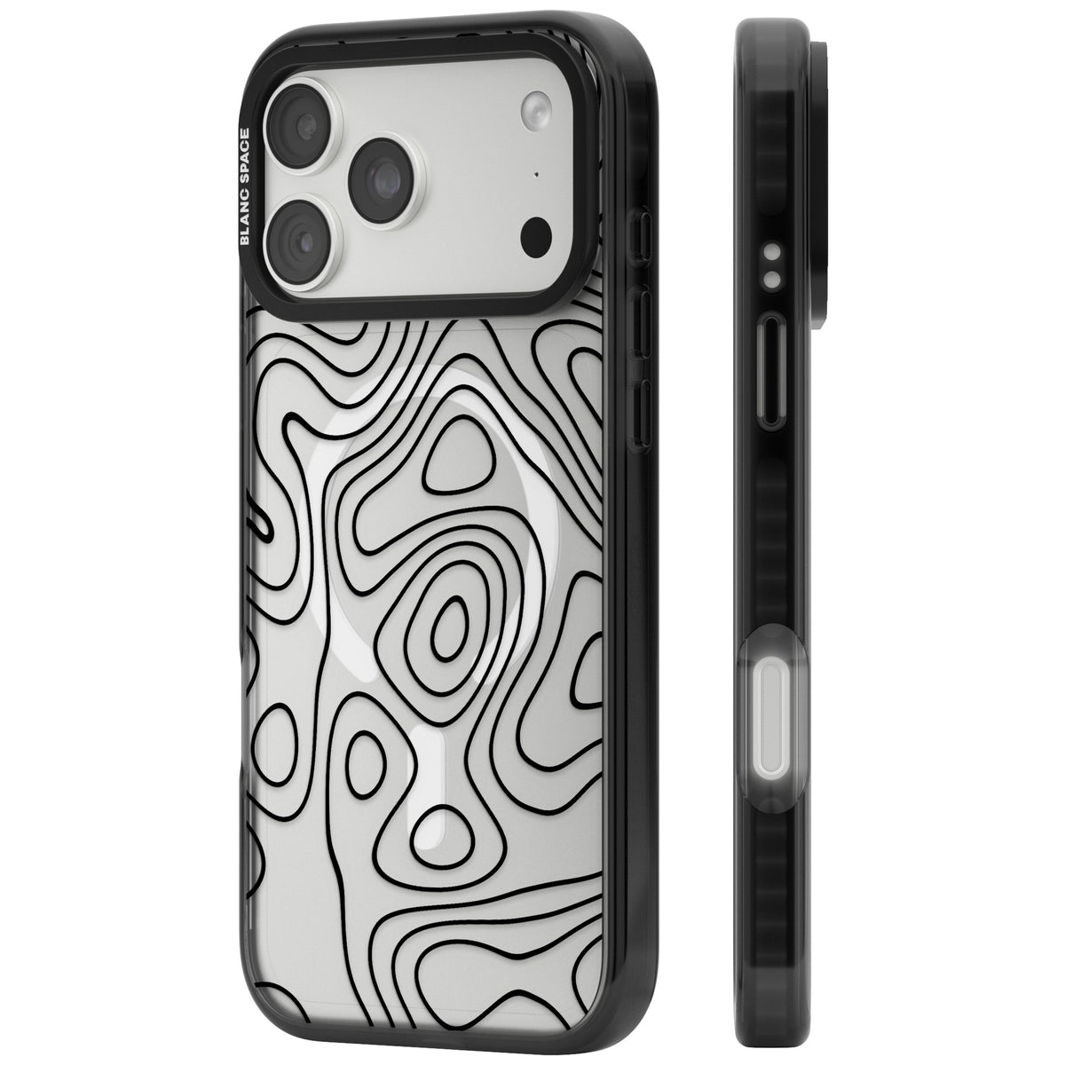 Damascus Steel iPhone 18 Pro Max Impact Pro Black Phone Case side