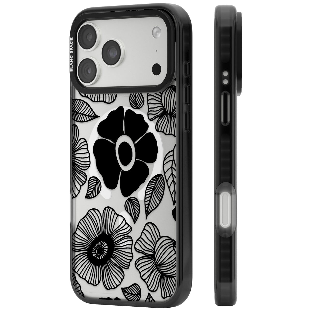 Ink Garden iPhone 18 Pro Max Impact Pro Black Phone Case side