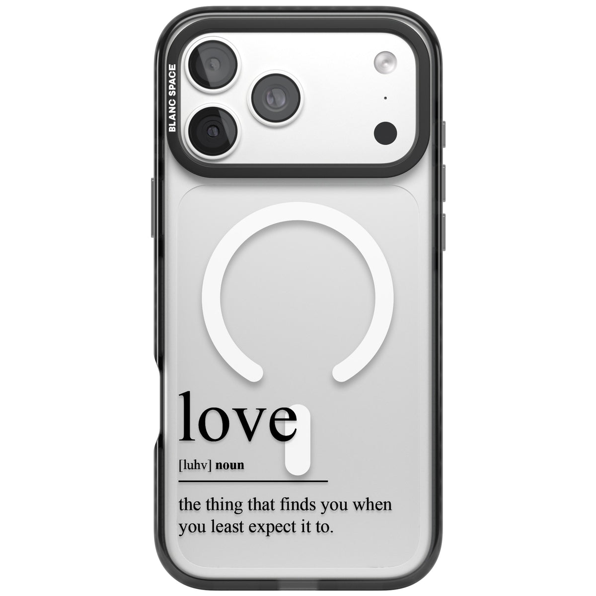 Love iPhone 18 Pro Max Impact Pro Black Phone Case front