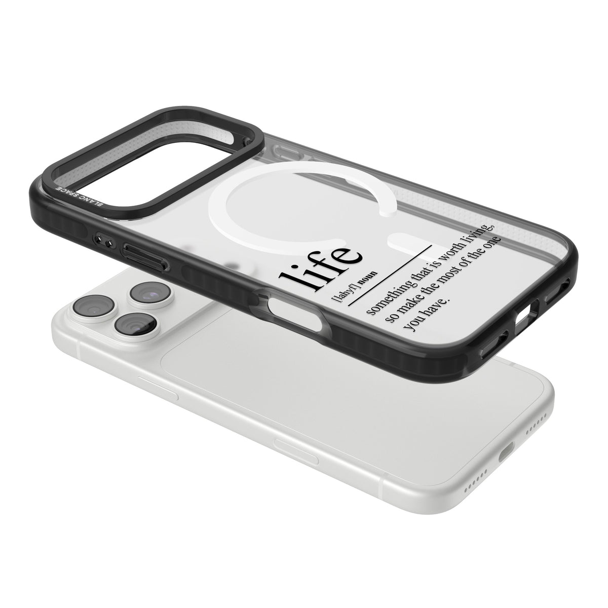 Life iPhone 18 Pro Max Impact Pro Black Phone Case angled