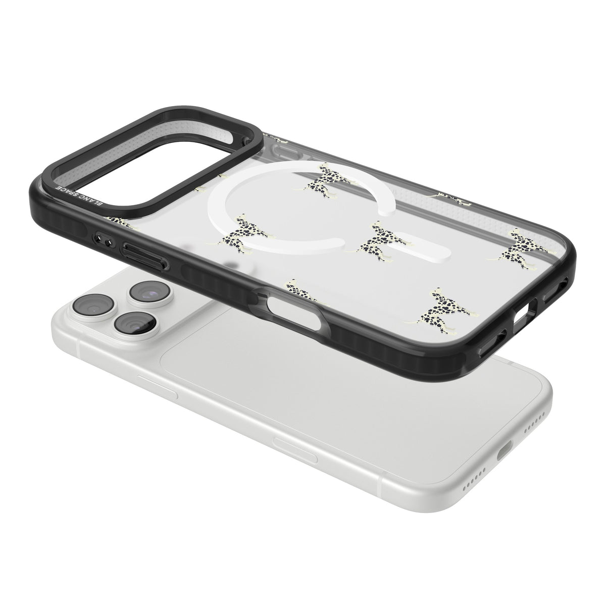 Dalmatian Dog Pattern iPhone 18 Pro Max Impact Pro Black Phone Case angled