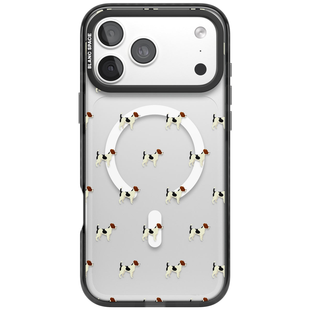 Jack Russell Terrier Pattern iPhone 18 Pro Max Impact Pro Black Phone Case front