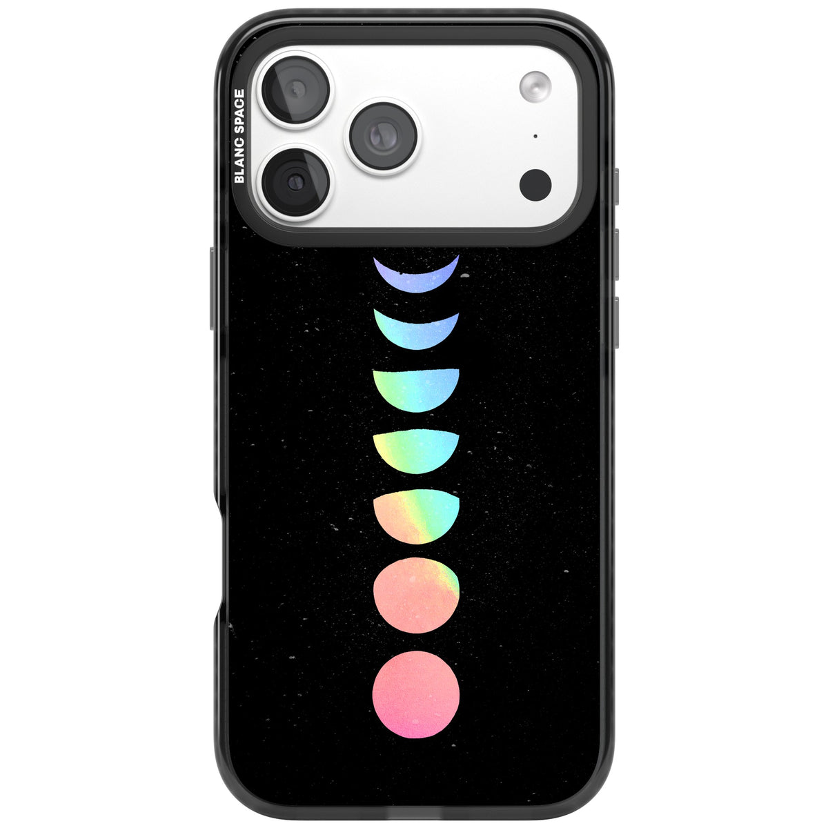 Pastel Moon Phases iPhone 18 Pro Max Impact Pro Black Phone Case front