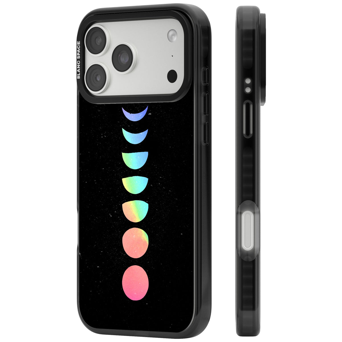 Pastel Moon Phases iPhone 18 Pro Max Impact Pro Black Phone Case side