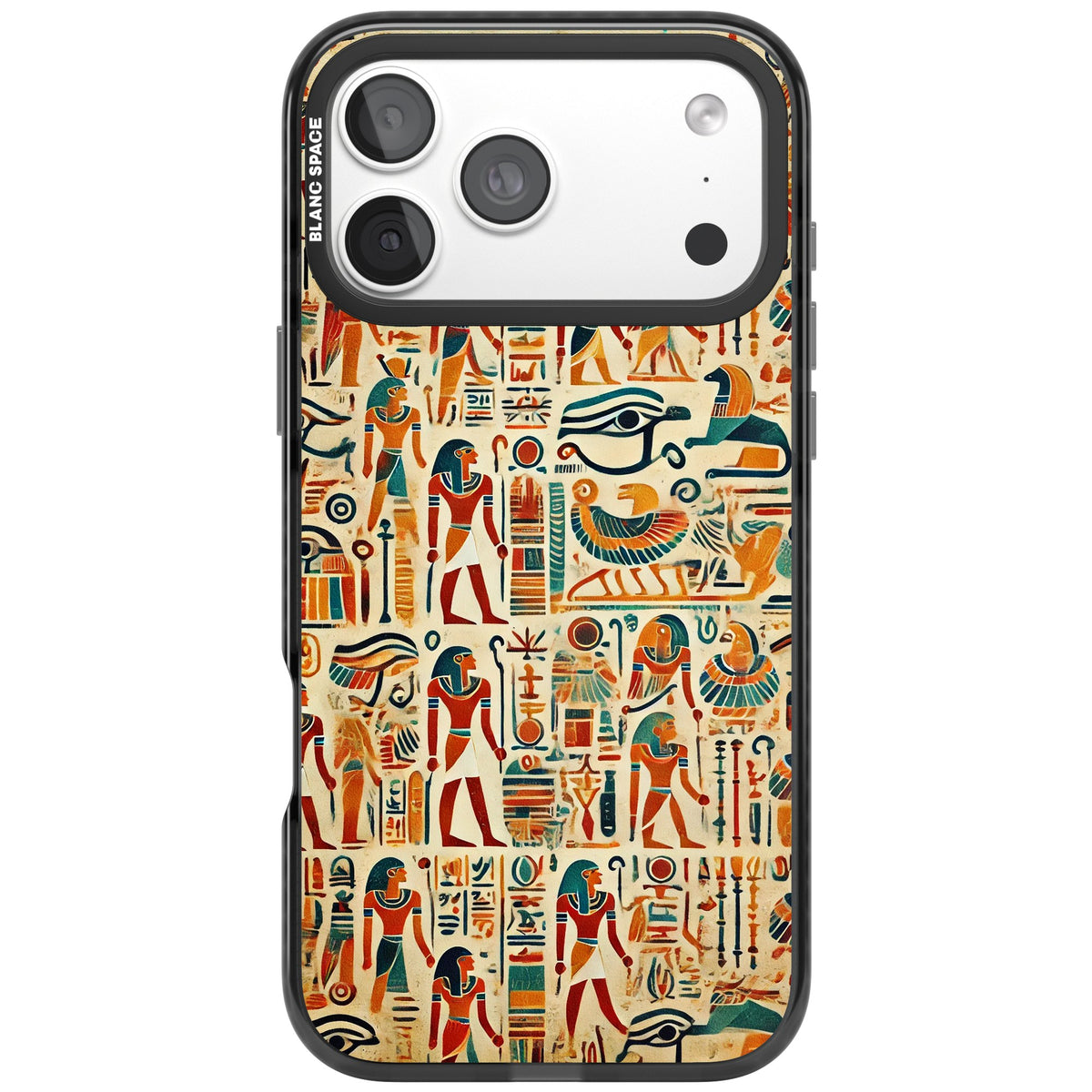 Egyptian Heiroglyphics iPhone 18 Pro Max Impact Pro Black Phone Case front