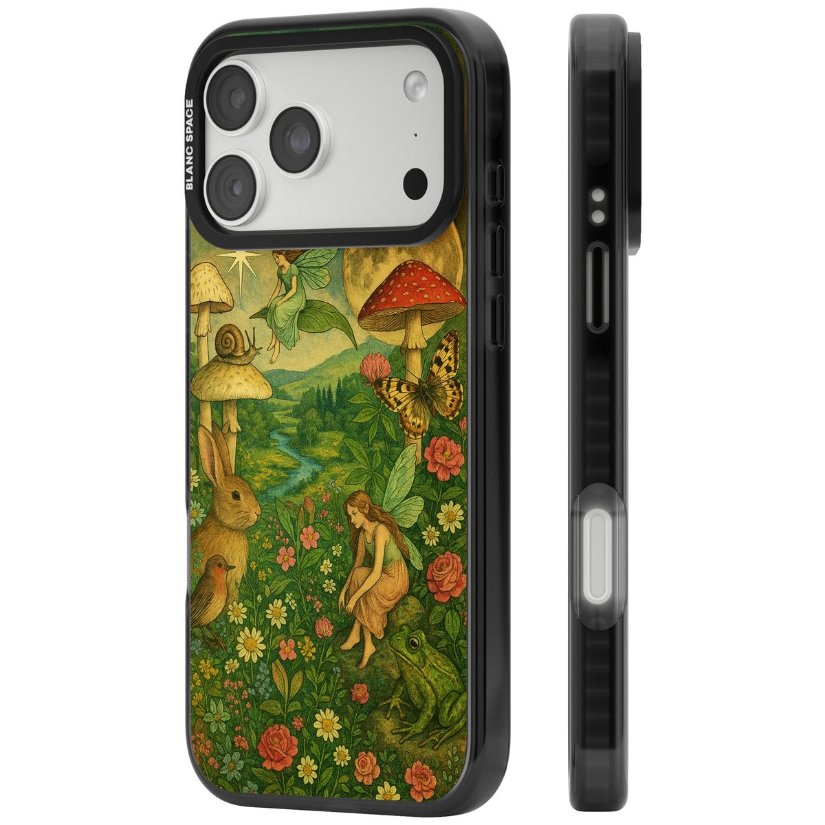 Fairies & Flowers iPhone 18 Pro Max Impact Pro Black Phone Case side