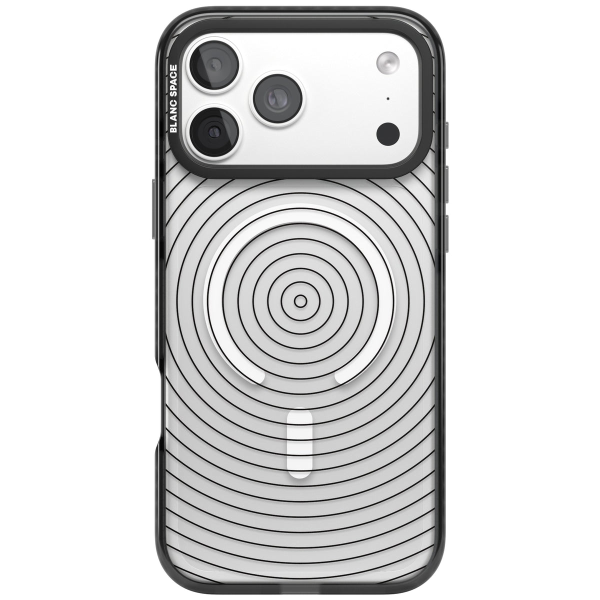 Concentric Lines: Monochrome Vibes iPhone 18 Pro Max Impact Pro Black Phone Case front