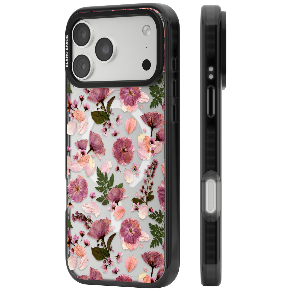 Botanical Blush iPhone 18 Pro Max Impact Pro Black Phone Case side
