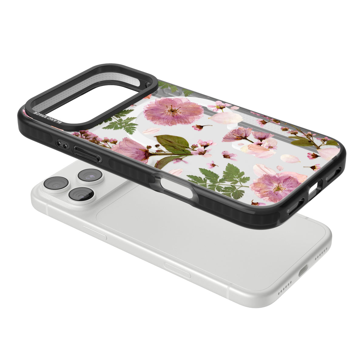 Blossom Bouquet iPhone 18 Pro Max Impact Pro Black Phone Case angled