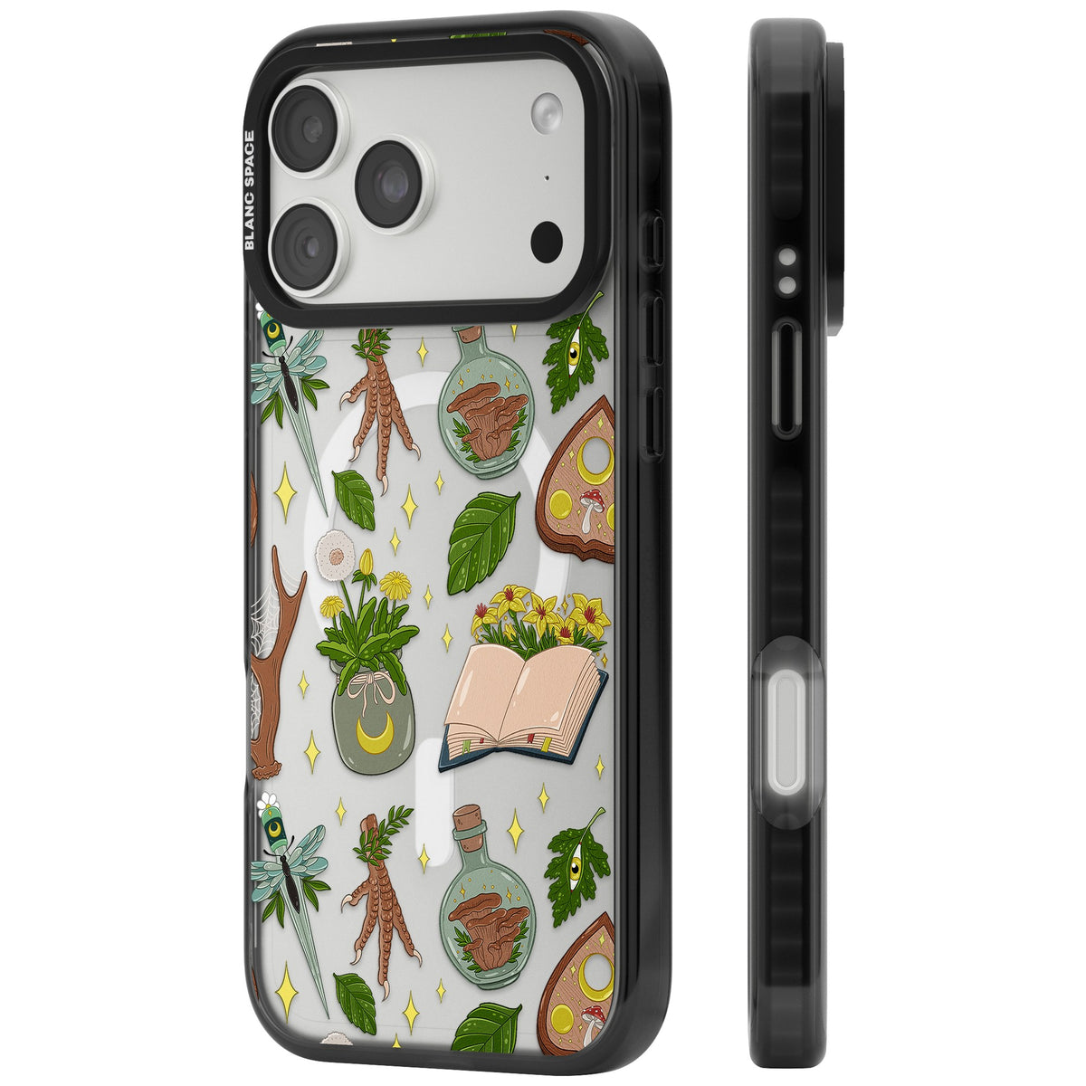 Botanical Witchcraft iPhone 18 Pro Max Impact Pro Black Phone Case side