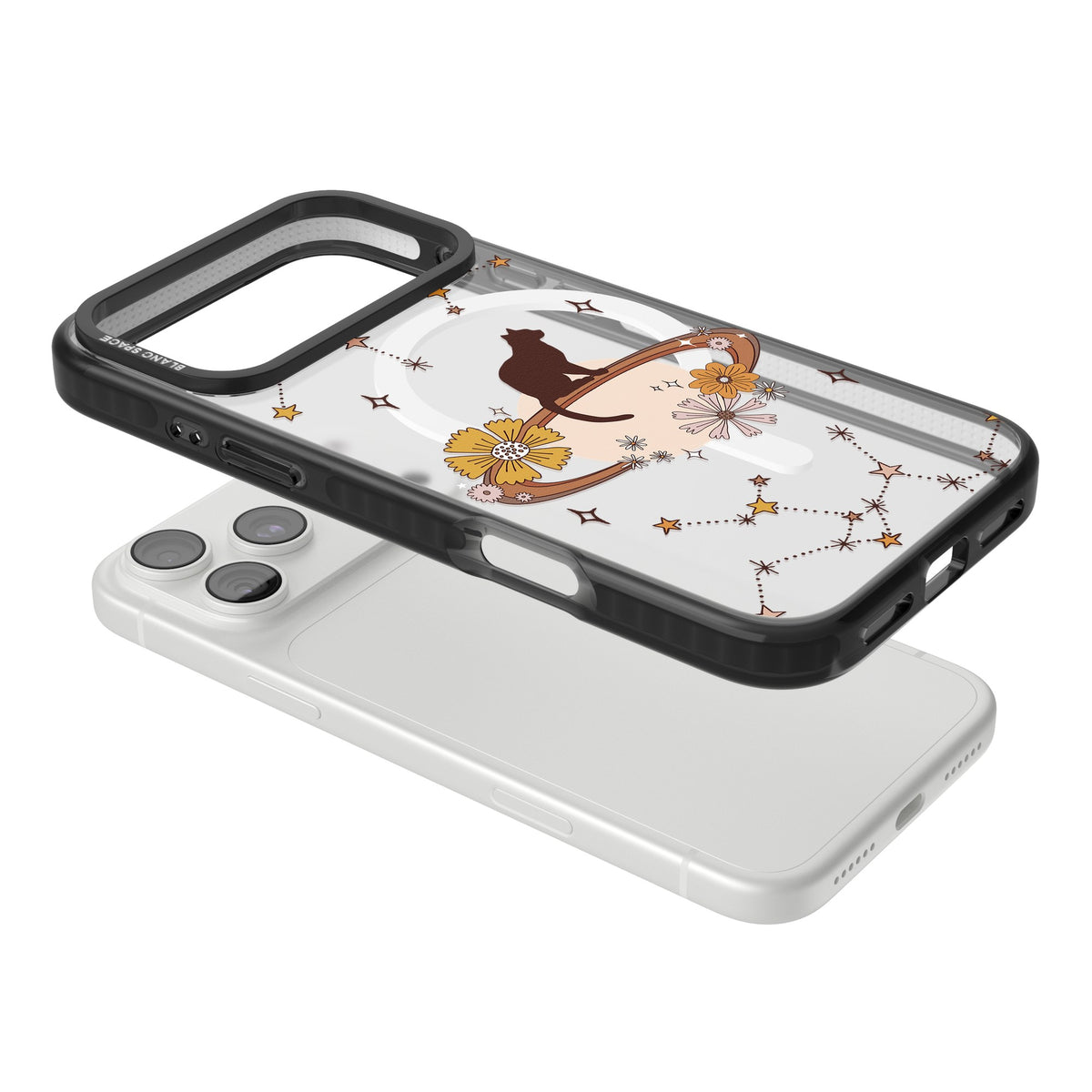 Feline Phenomenon iPhone 18 Pro Max Impact Pro Black Phone Case angled