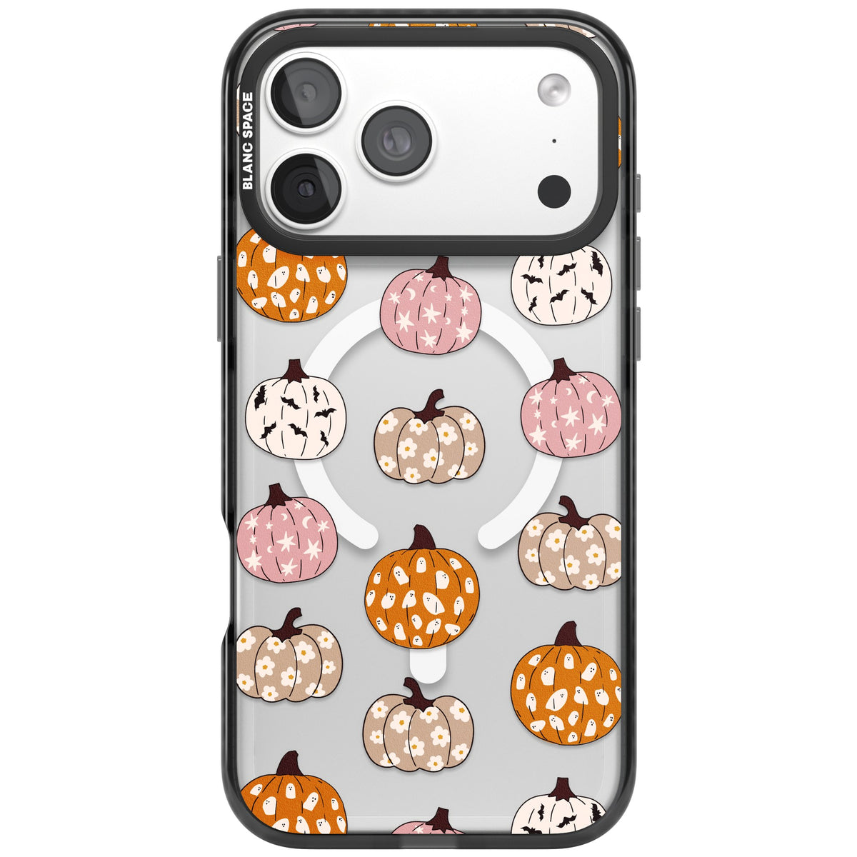 Floral Pumpkins iPhone 18 Pro Max Impact Pro Black Phone Case front