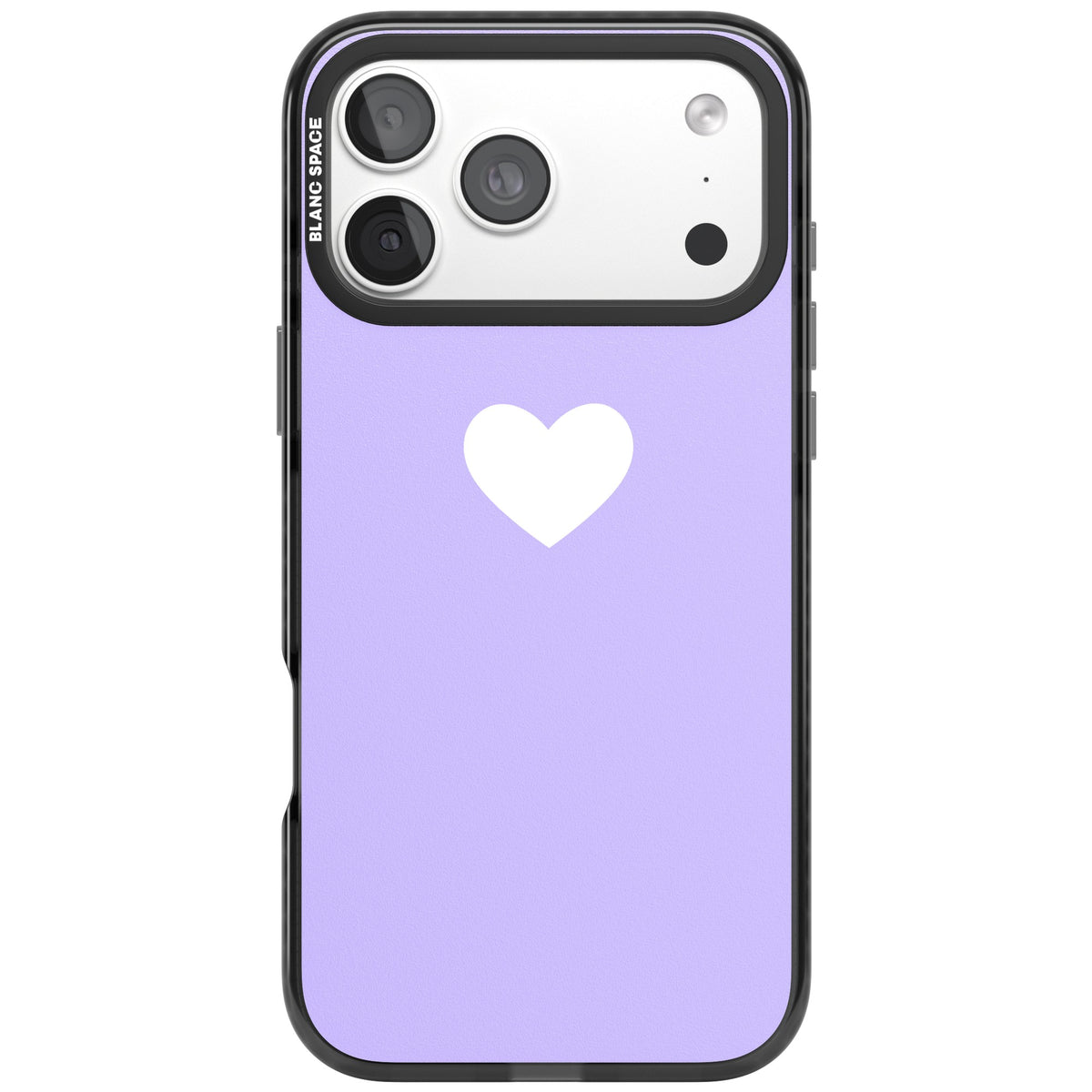Pale Purple Heart iPhone 18 Pro Max Impact Pro Black Phone Case front