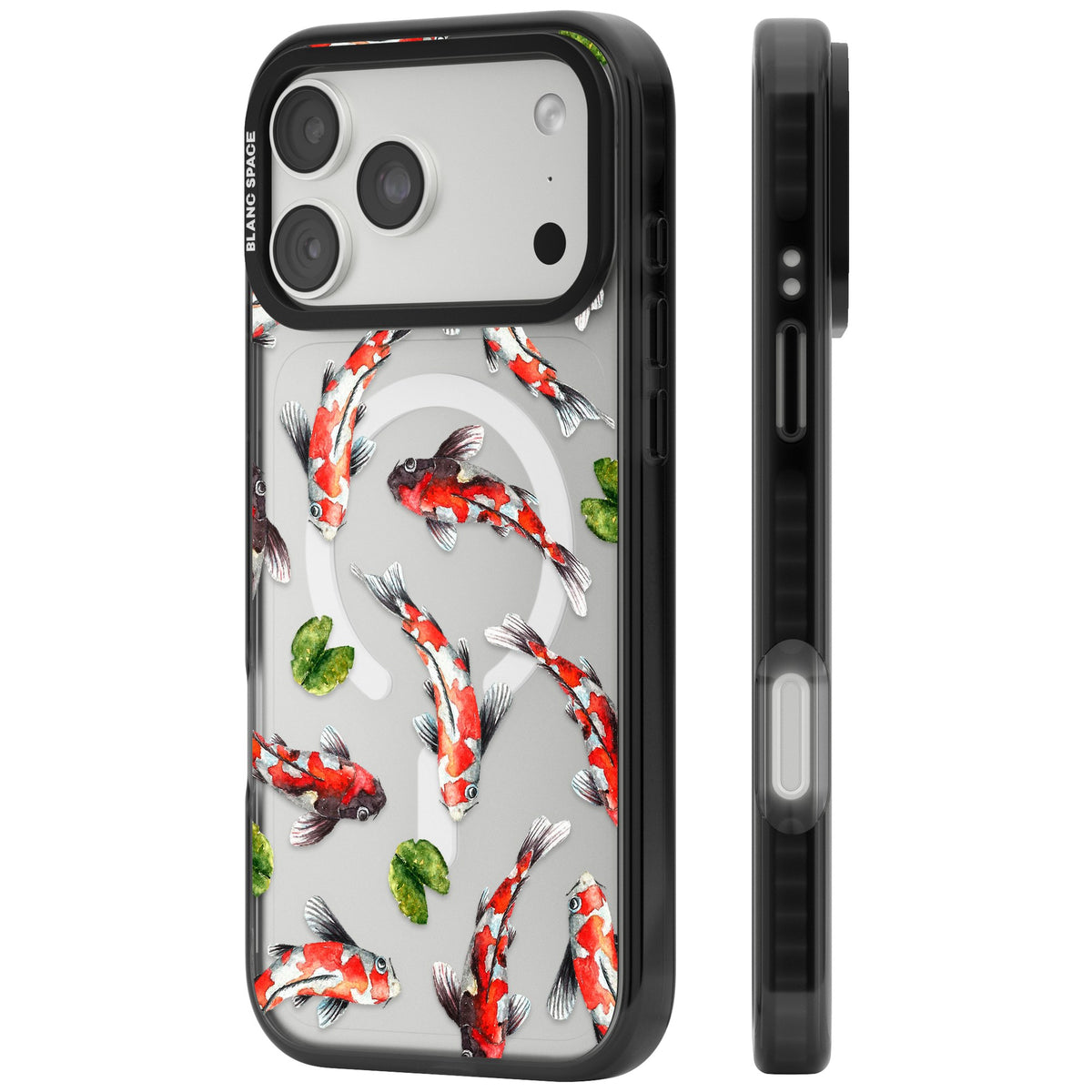 Koi Fish In Watercolour iPhone 18 Pro Max Impact Pro Black Phone Case side
