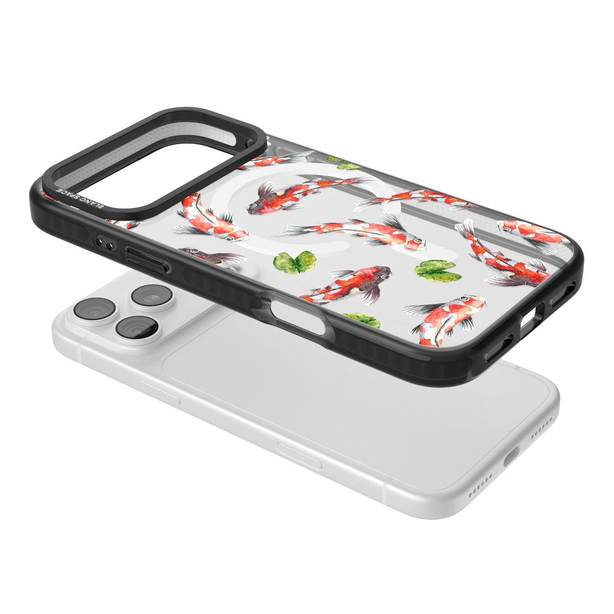 Koi Fish In Watercolour iPhone 18 Pro Max Impact Pro Black Phone Case angled
