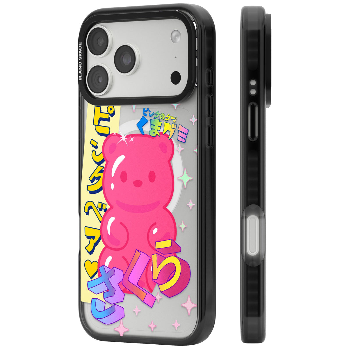 Bubblegum Bear iPhone 18 Pro Max Impact Pro Black Phone Case side