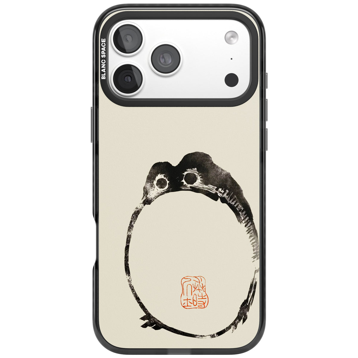 Matsumoto Hoji Round Frog iPhone 18 Pro Max Impact Pro Black Phone Case front