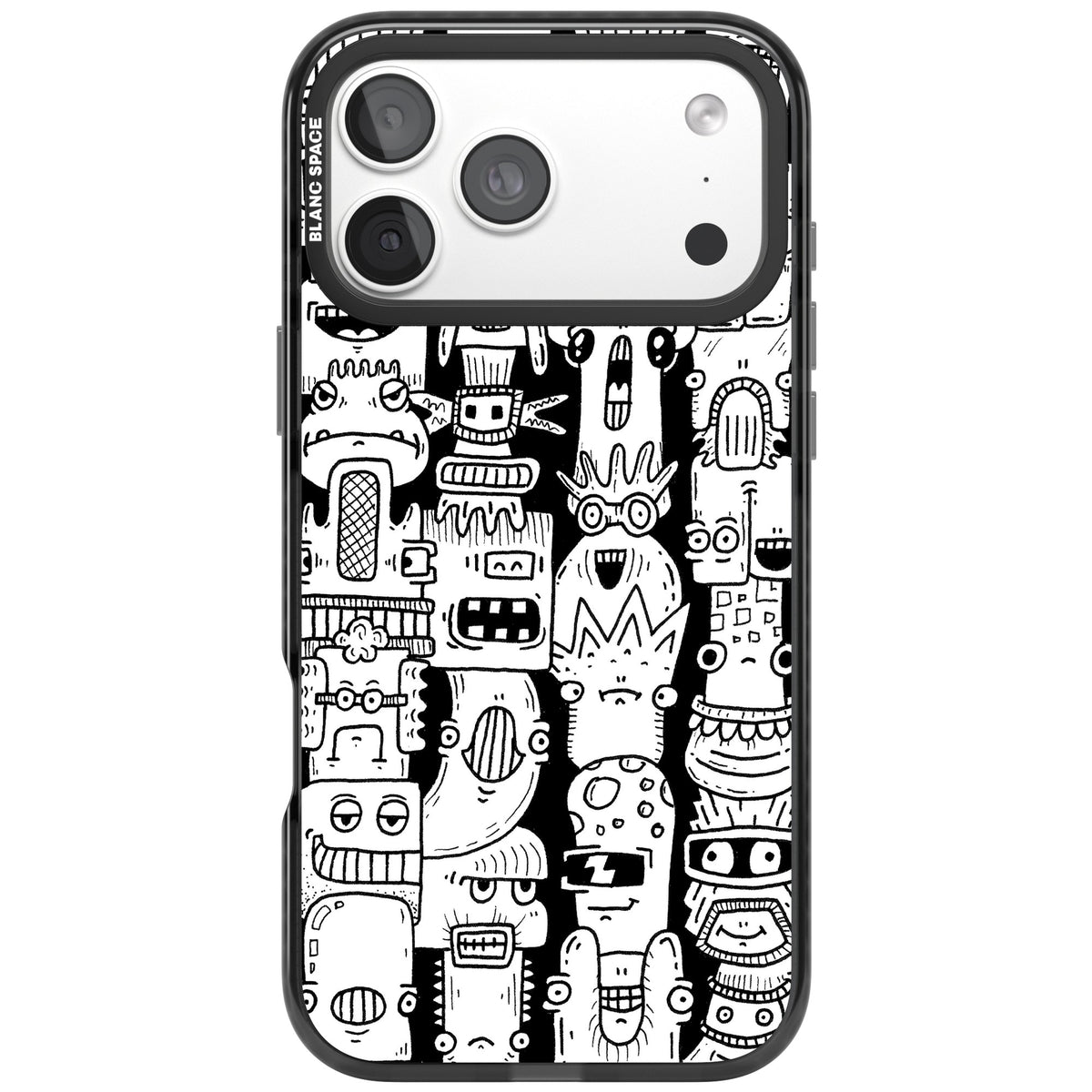 Monochrome Heads iPhone 18 Pro Max Impact Pro Black Phone Case front